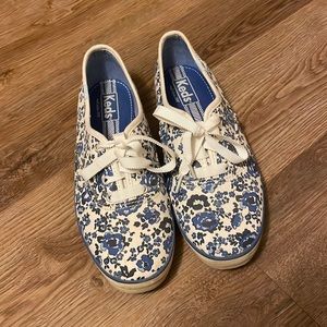 Blue Floral Keds